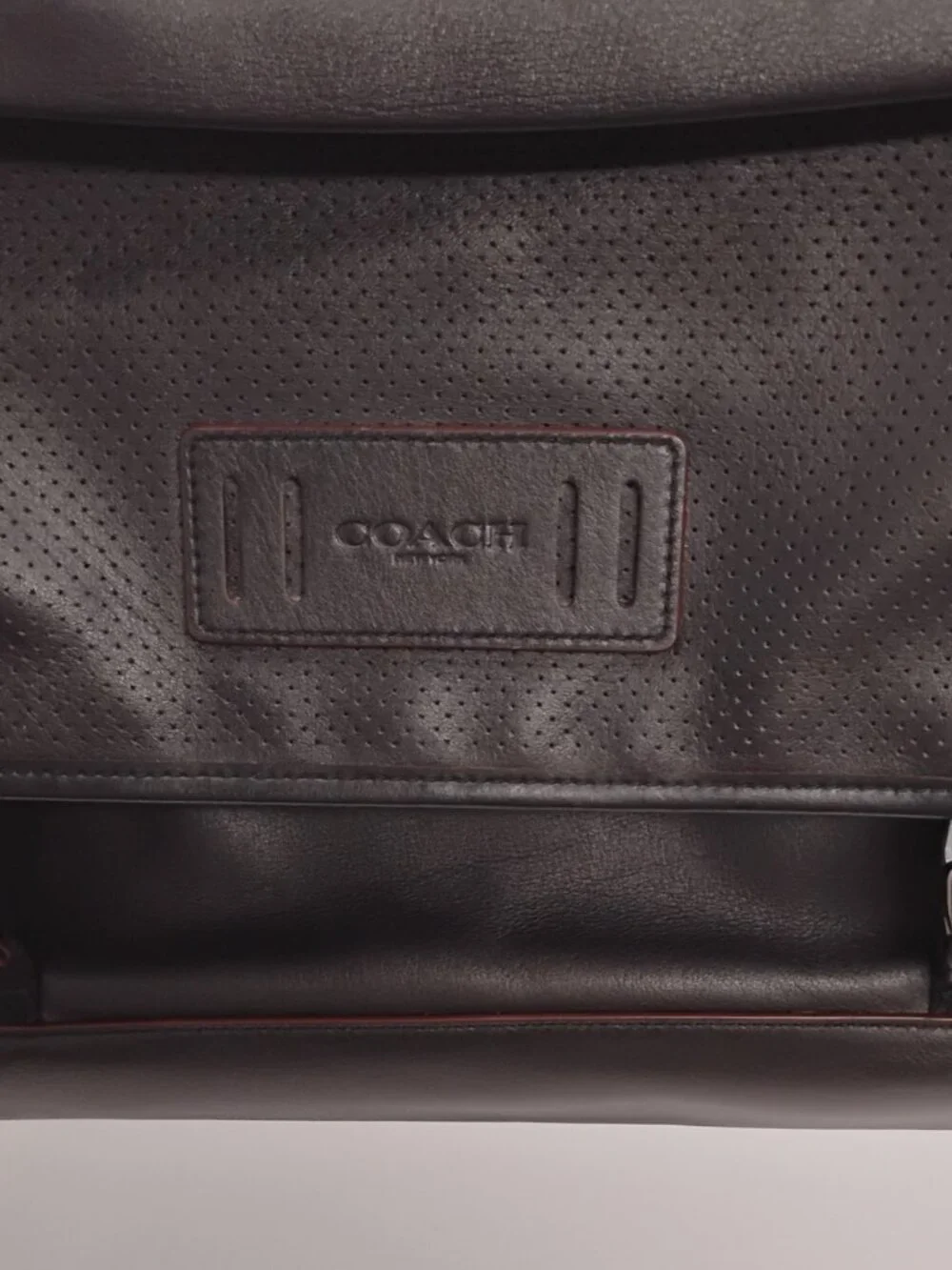 Coach Ranger Messenger F79902 Black Leather Laptop Bag